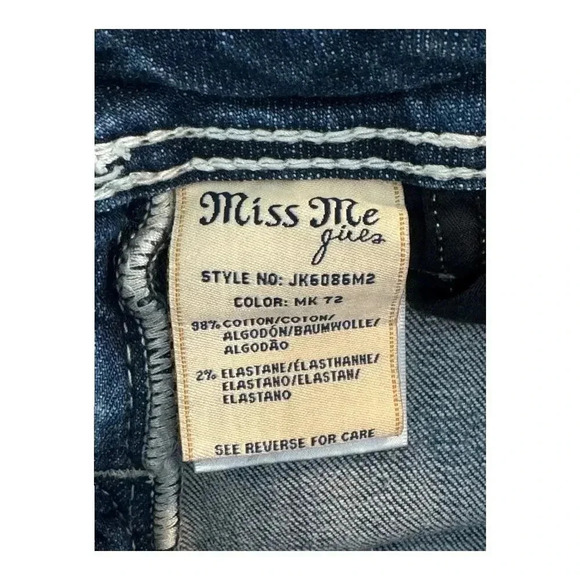 Miss Me Girls' Bermuda Denim Shorts Size 10 Blue Distressed Casual - Picture 6 of 7